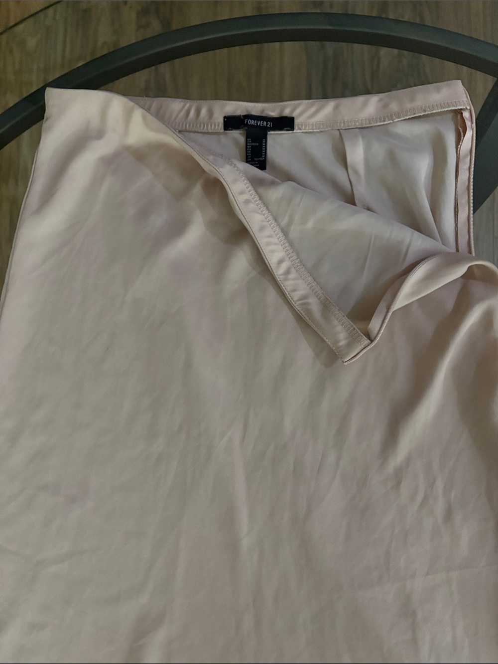 Forever 21 Blush Pink A-Line Midi Skirt